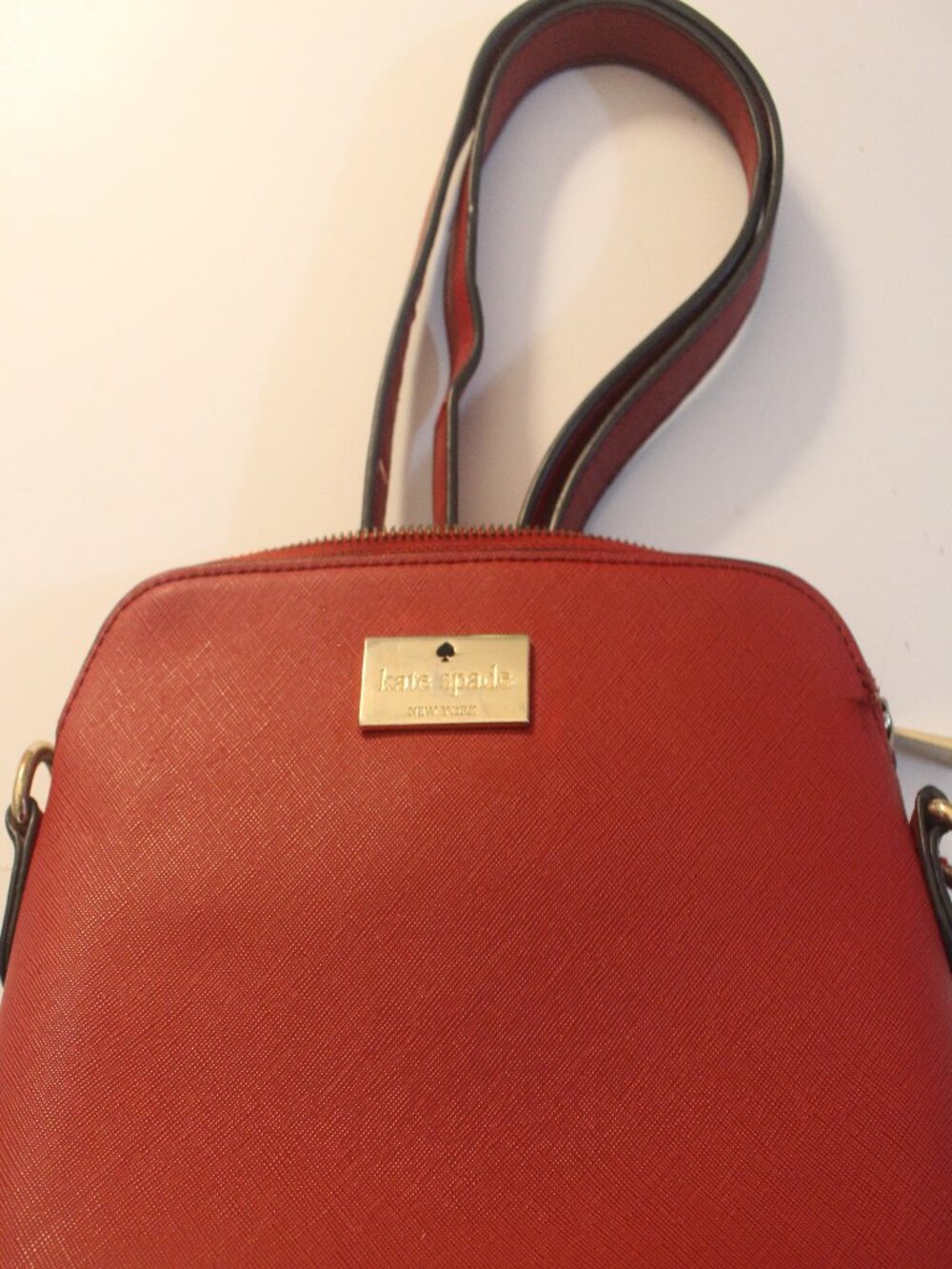 Kate Spade New York Red Textured Dome Crossbody Bag
